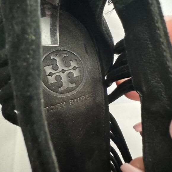 Tory Burch Sigourney Cage Heels Black - Picture 7 of 11